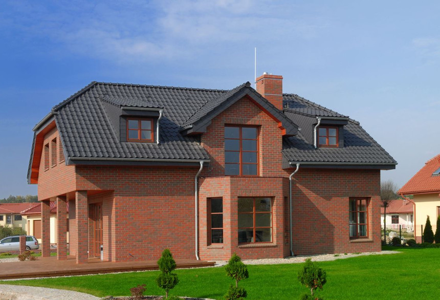 Rodinný dům z cihel Canberra stínovaná hladká